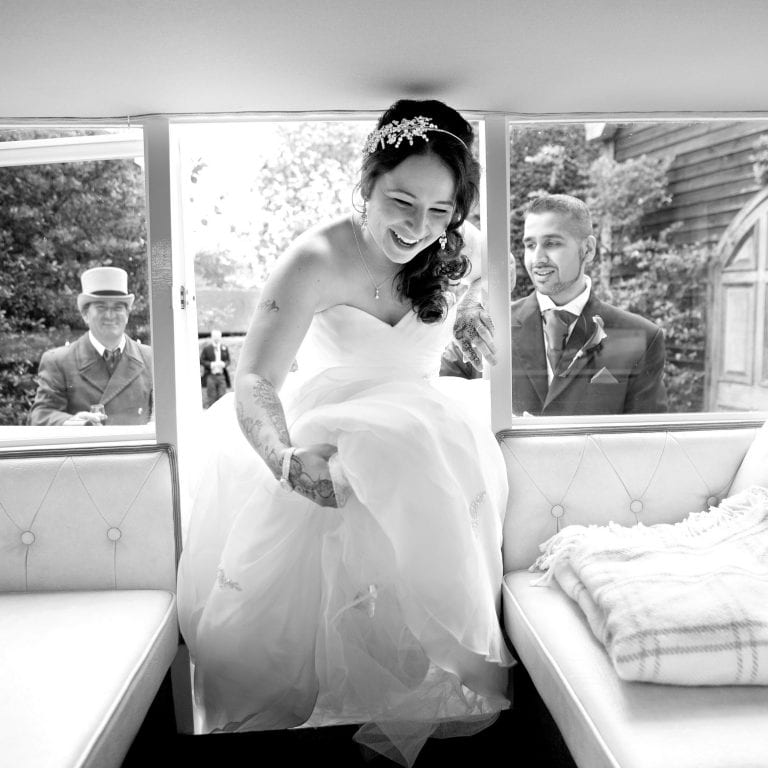 Asian Bride in Horse and Carriage