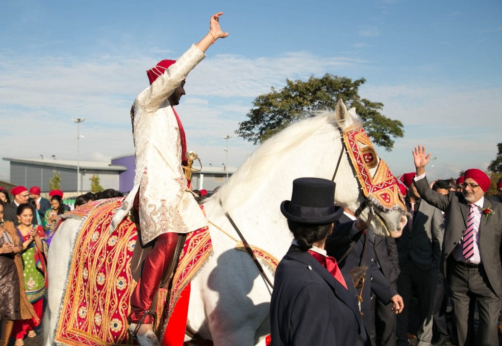 White Baraat Horse from The Ostler
